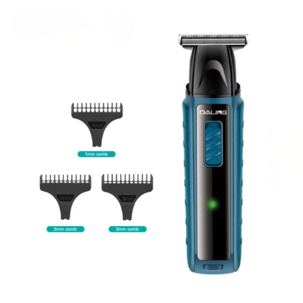 Todas as peças inclusas no kit do Barbeador Elétrico 3 em 1.